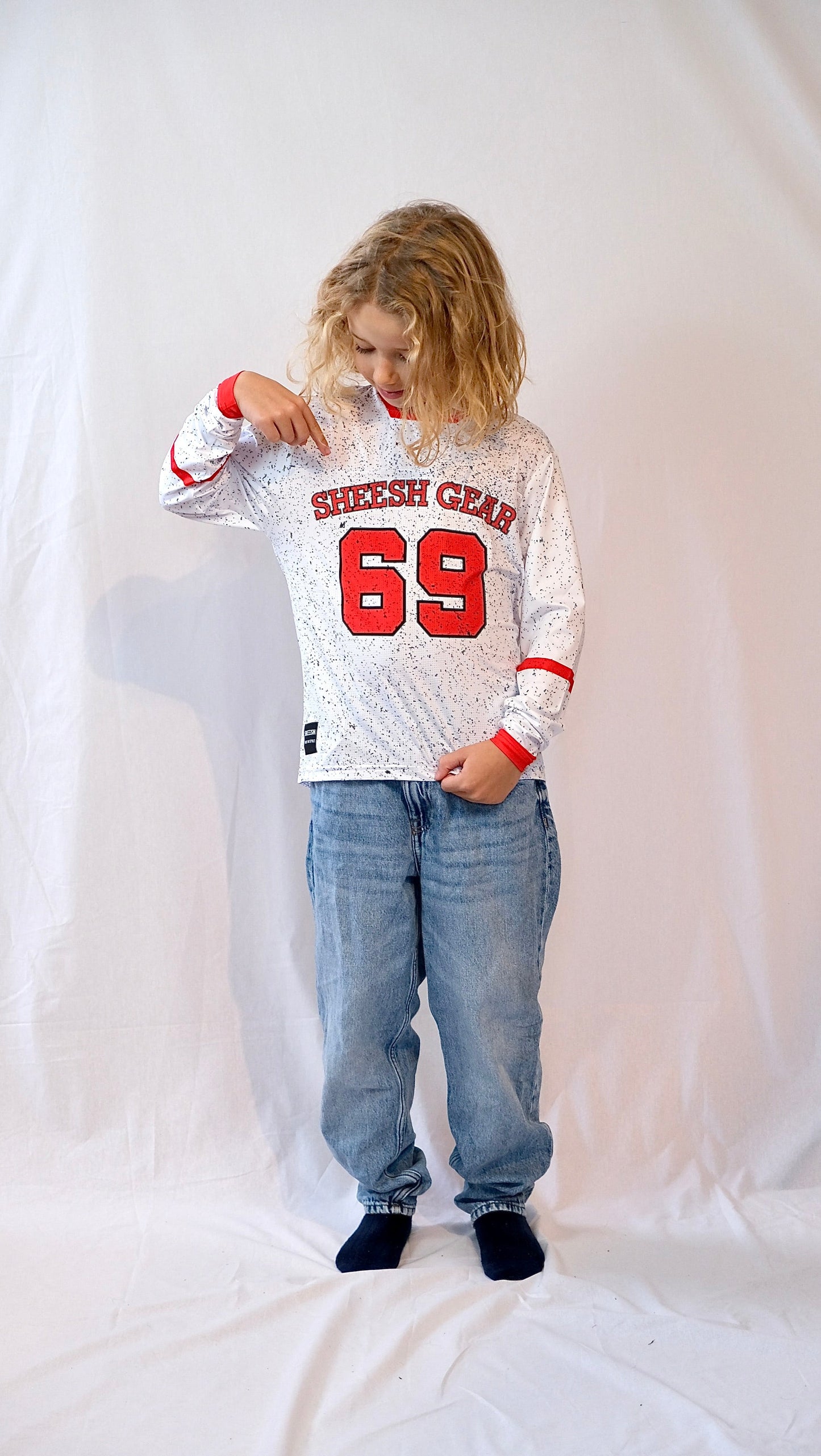 SHEESH KIDS 69er Partylaps Jersey BloodWhite