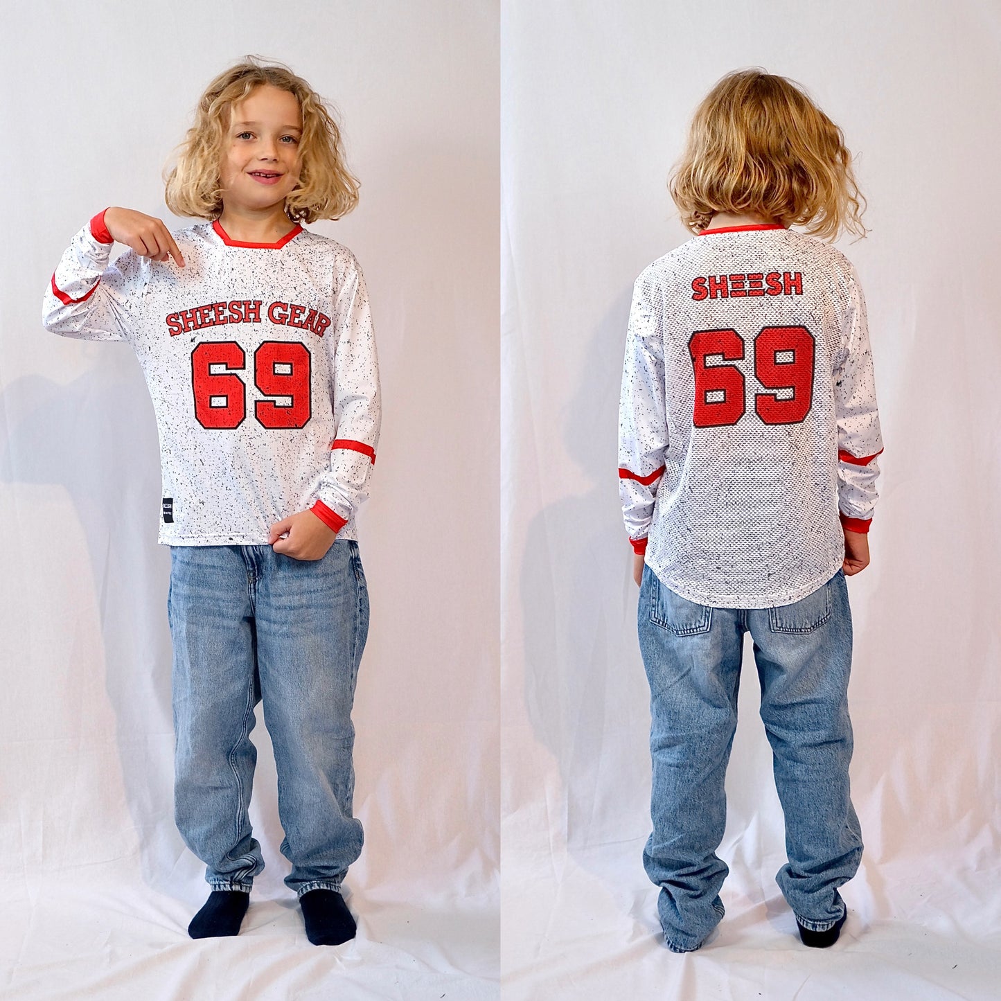 SHEESH KIDS 69er Partylaps Jersey BloodWhite