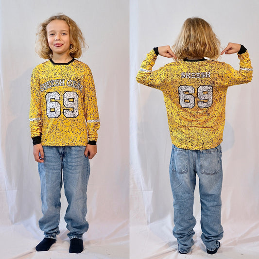 SHEESH KIDS 69er Partylaps Jersey Black&Yellow