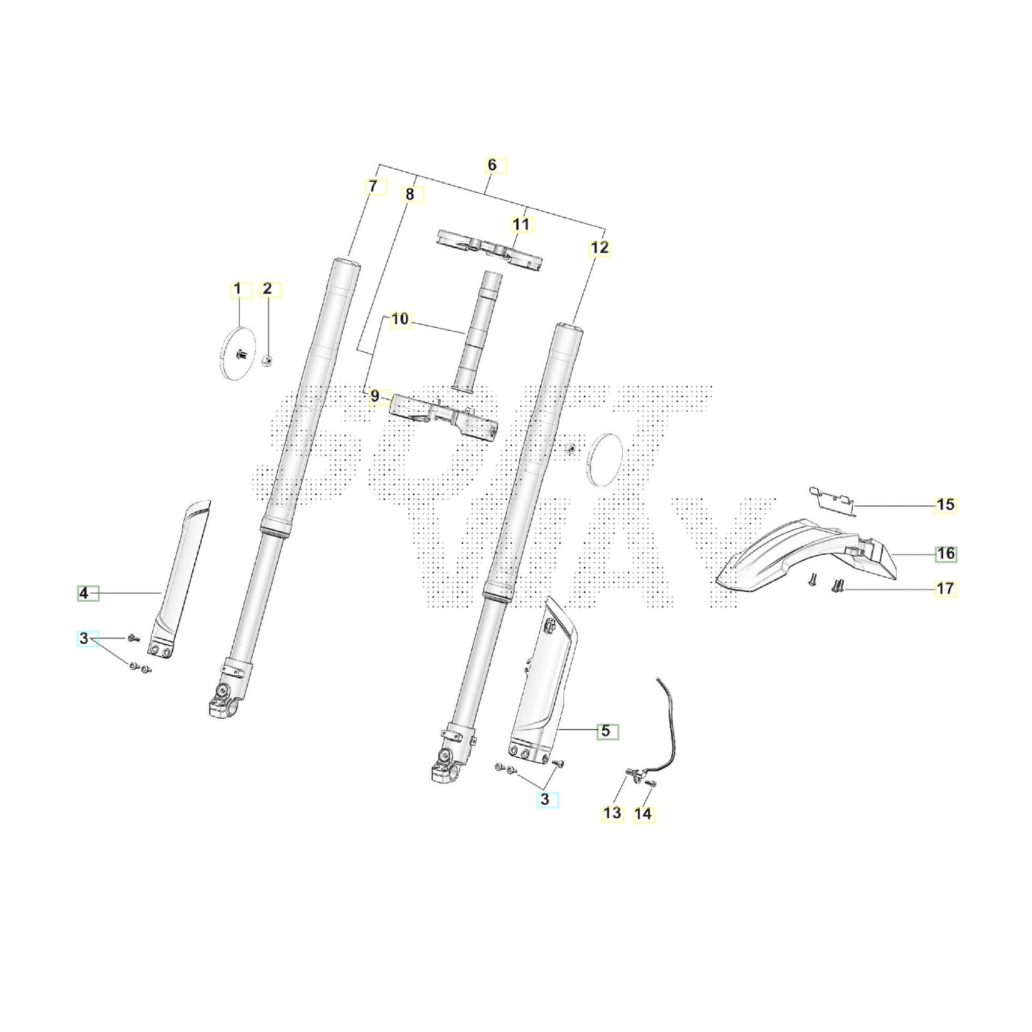 SWM BINSEN FEDERUNG VORNE Ersatzteile