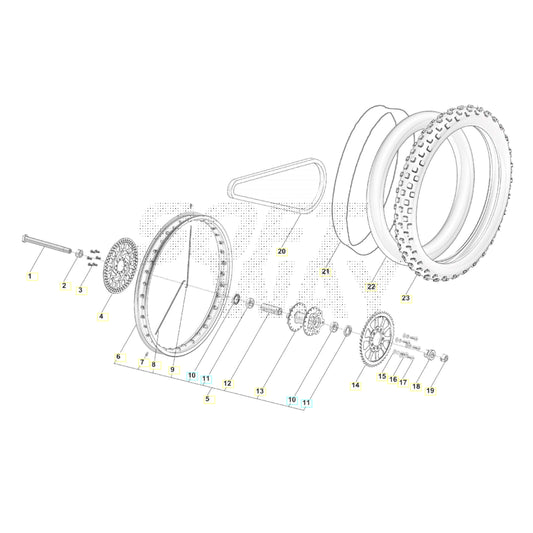 SWM BINSEN Hinterrad Ersatzteile