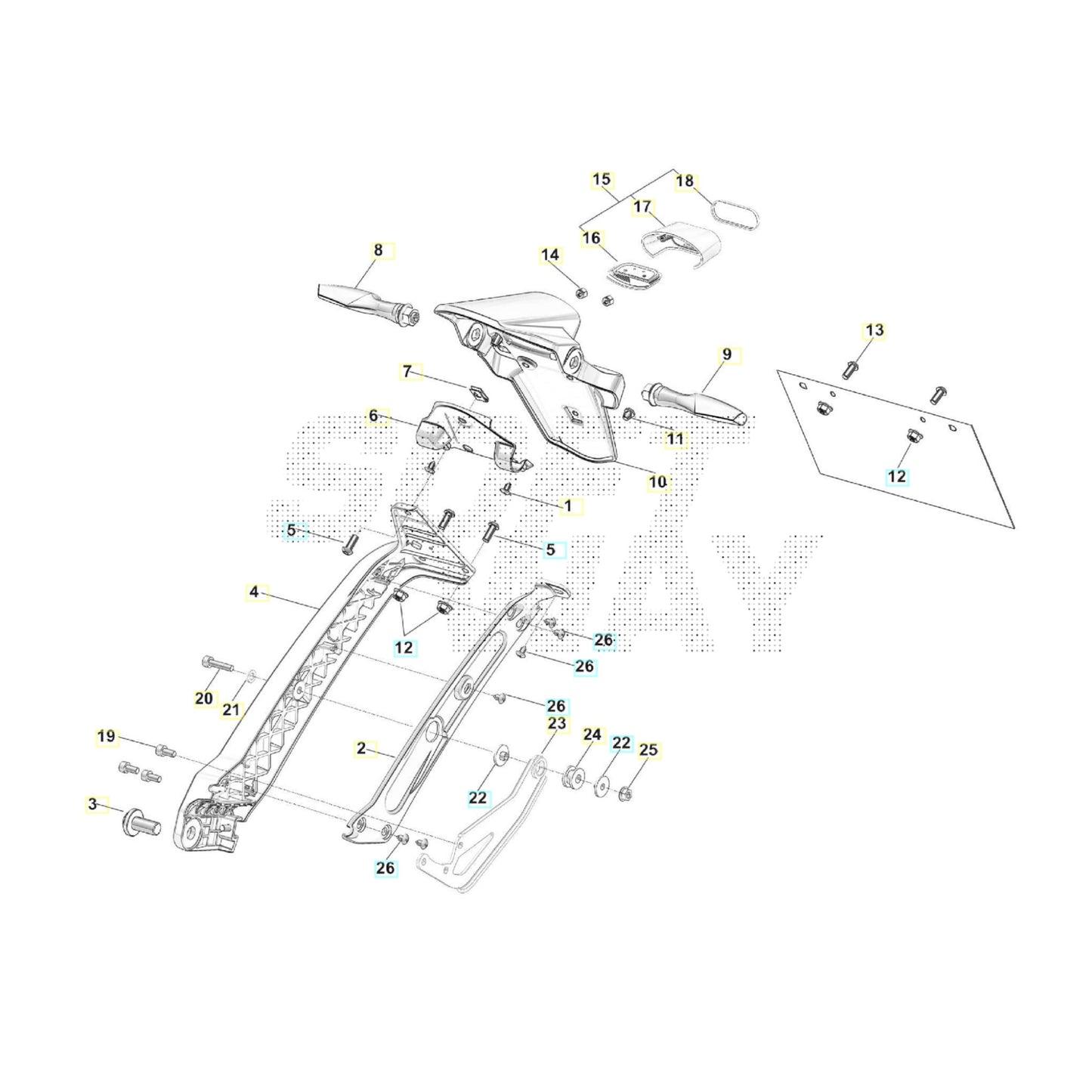 SWM BINSEN Kotflügel Hinten Ersatzteile