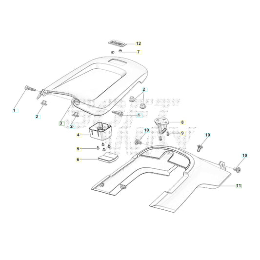 SWM BINSEN Oberer Batteriehalter Ersatzteile