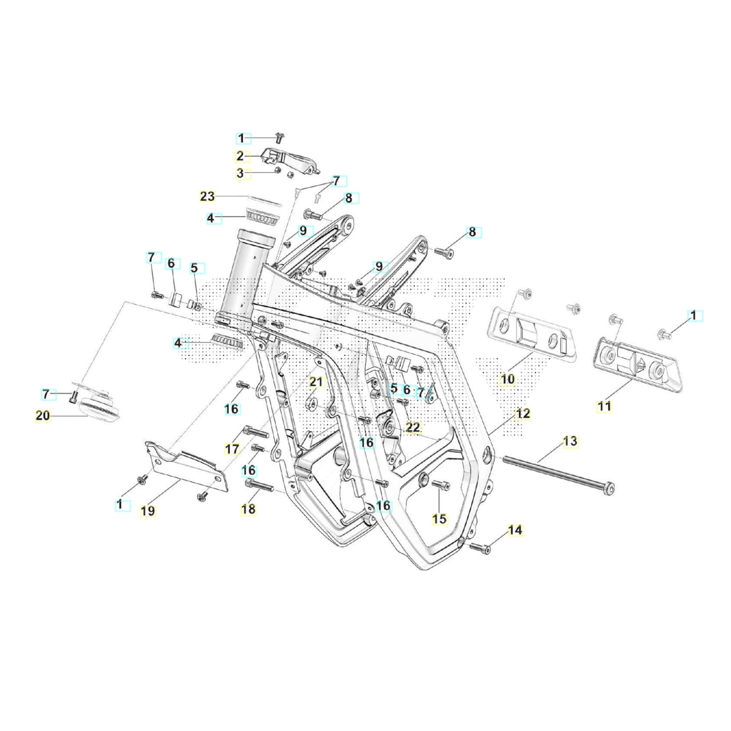 SWM BINSEN Rahmen Vorne Ersatzteile