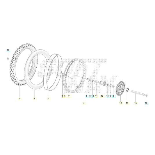 SWM BINSEN Vorderrad Ersatzteile